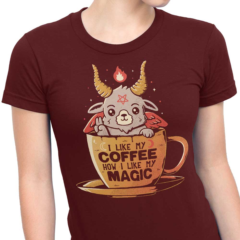 Elegant Black Coffee Women's T-Shirts in Various Sizes