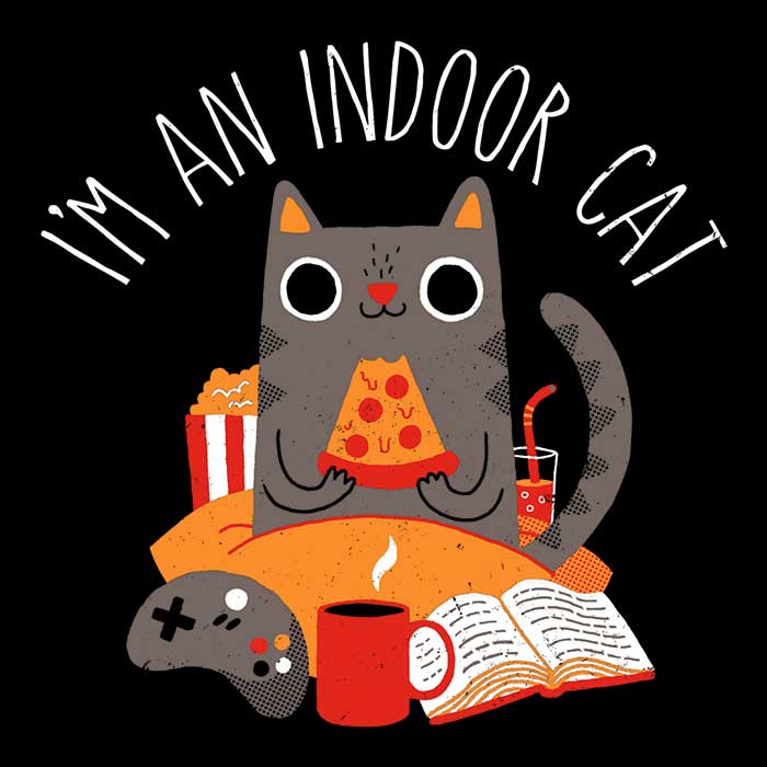 Stylish Indoor Cat Women's Clothing by DinoMike
