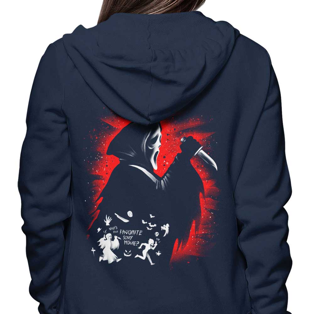 Alemaglia Brand Ghost Face Design Hooded Sweatshirt