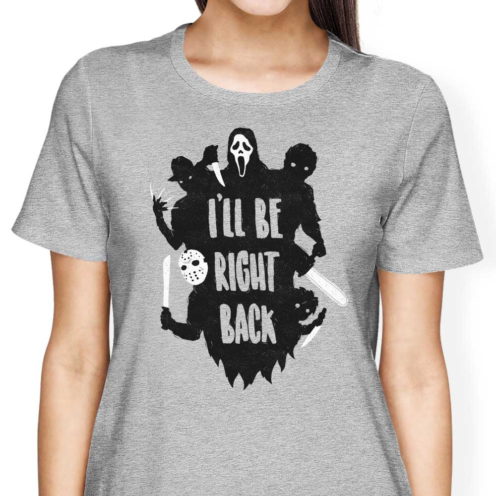 DinoMike's 'I'll Be Right Back' Stylish Women's T-Shirts Collection