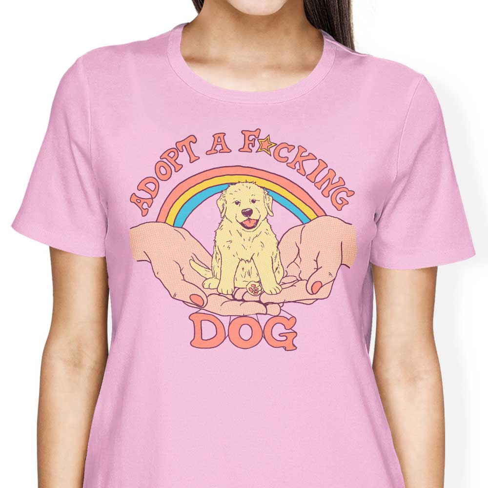 Stylish Hillary White's Adopt a Dog Women's T - Shirts in Various Sizes