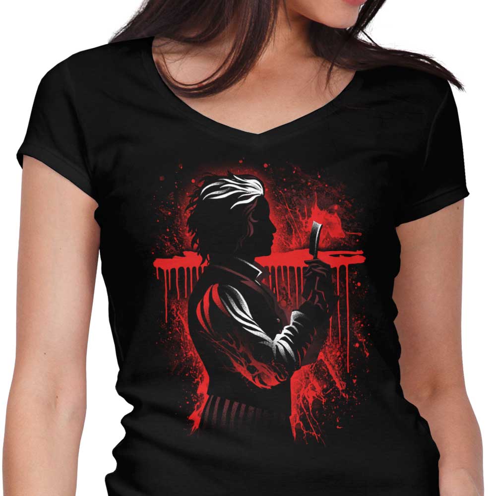 Alemaglia's Women's V-Neck - The Demon Barber Style