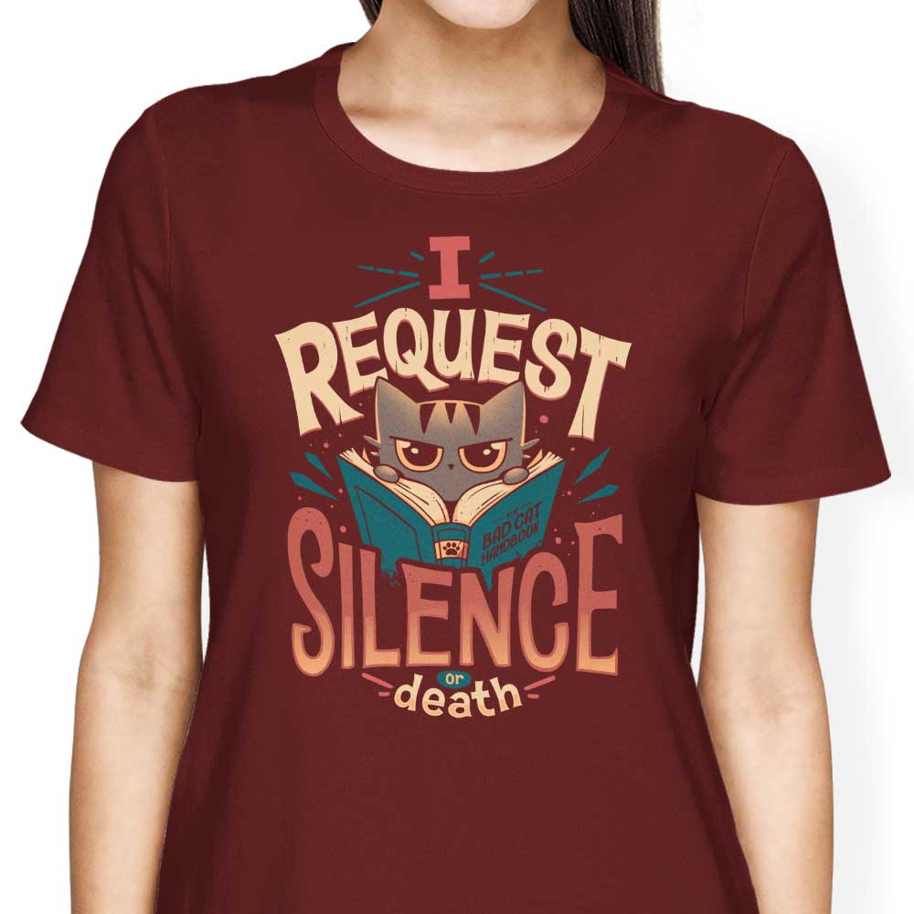 Women's 'I Request Silence' Apparel Collection - T-Shirts and Premium T-Shirts