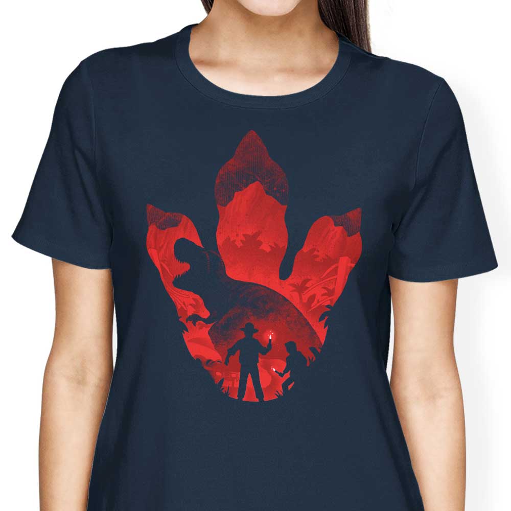Stylish Women's Alemaglia Apparel with T-Rex Footprint Design