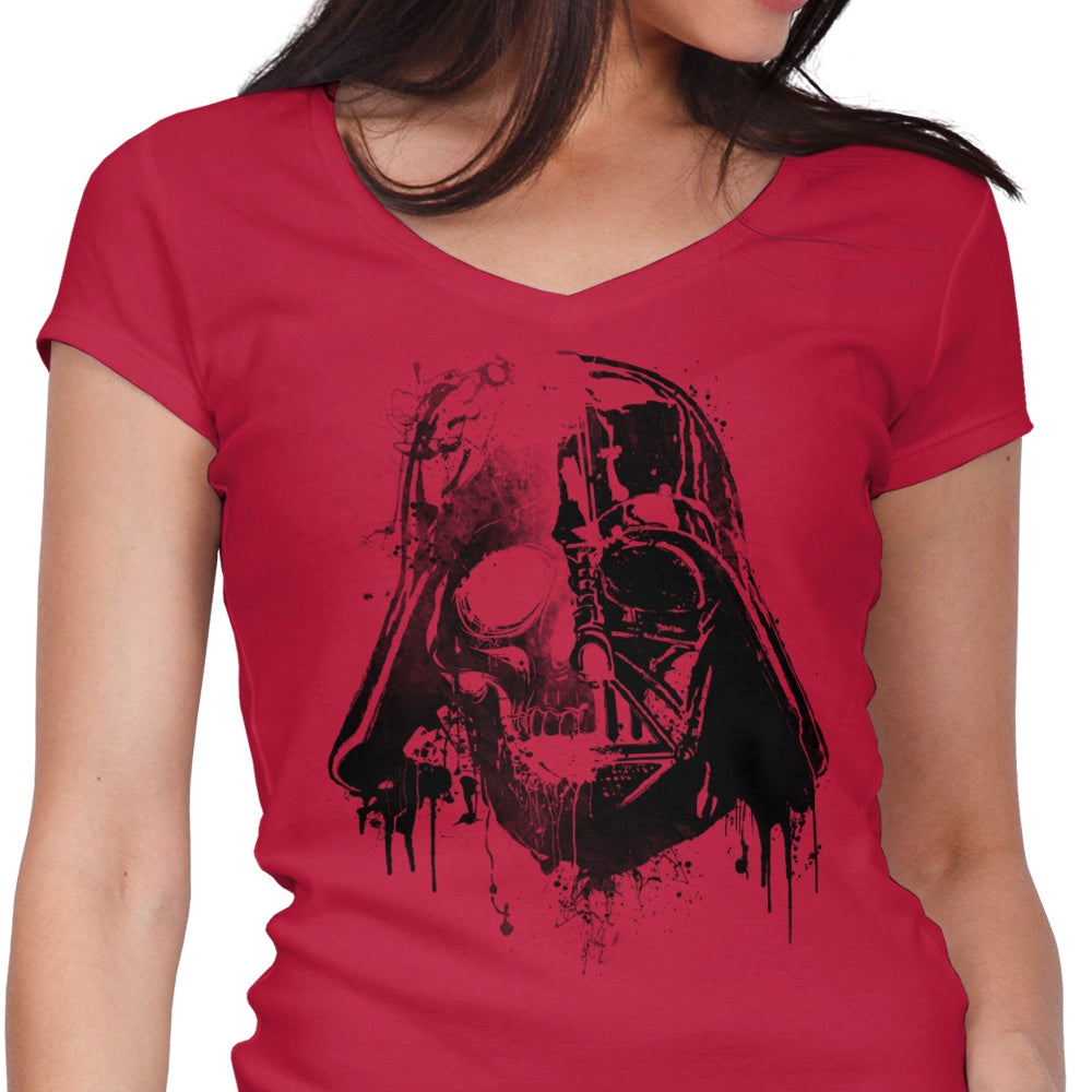 Women's V-Neck Darth Skull T-Shirt