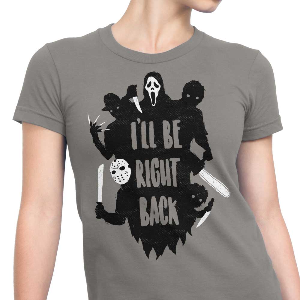 DinoMike's 'I'll Be Right Back' Stylish Women's T-Shirts Collection