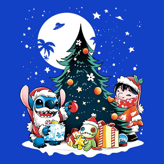 Stylish Christmas Ohana Women's V-Neck Top for Festive Occasions