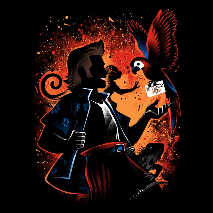 Women's Pet Detective Themed V-Neck T-Shirt