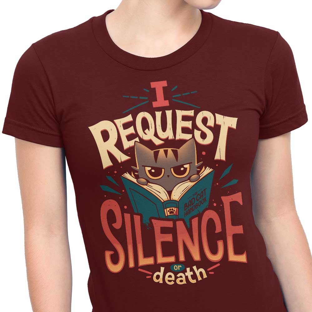 Women's 'I Request Silence' Apparel Collection - T-Shirts and Premium T-Shirts