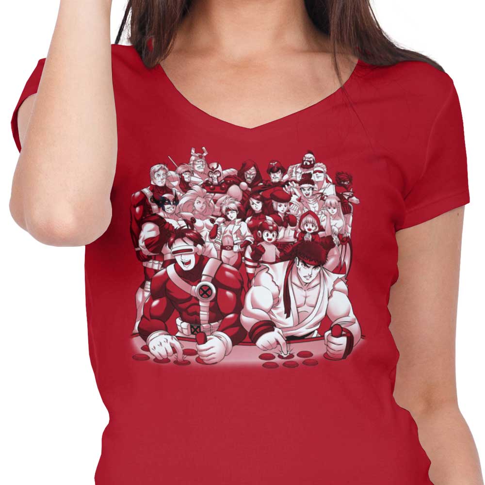 Enjoyable Moments with Old Friends - Women's Stylish V-Neck T-Shirt