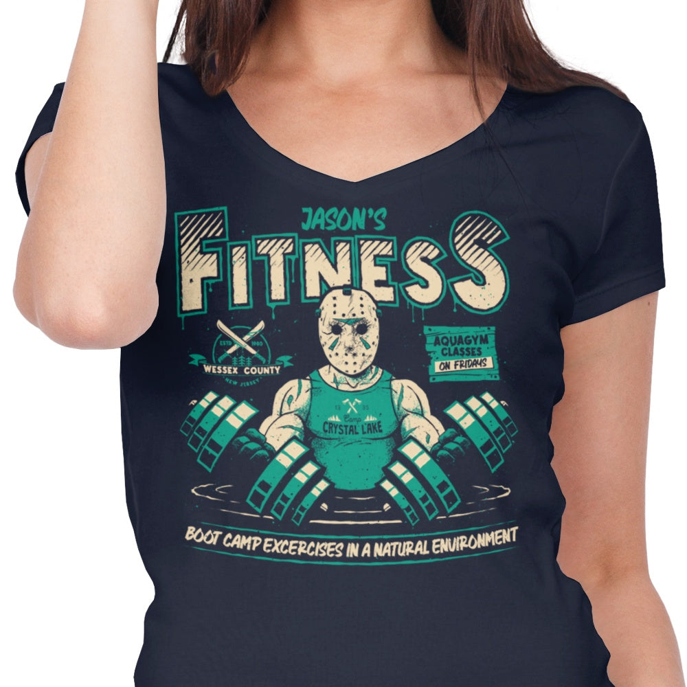 Women's V-Neck Fitness T-Shirt by Jason's Fitness