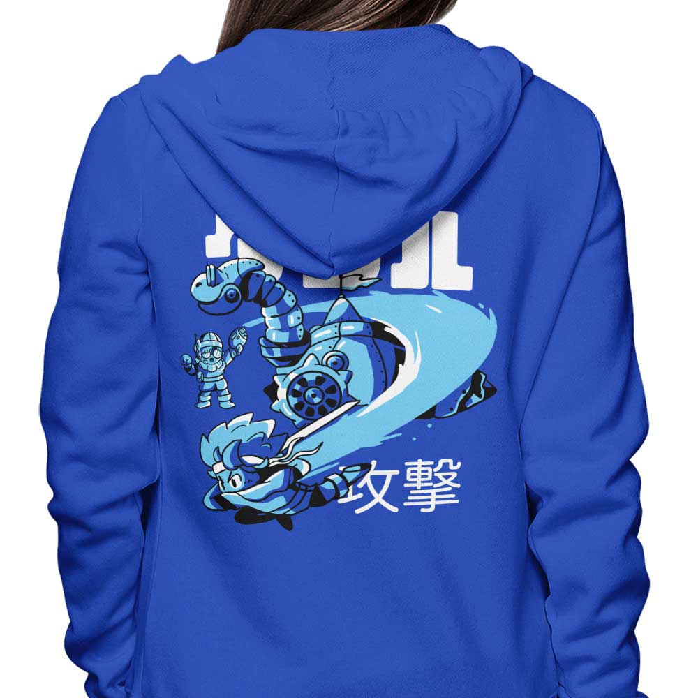 Dynamic Fire Whirl Patterned Hoodie from Sketchdemao