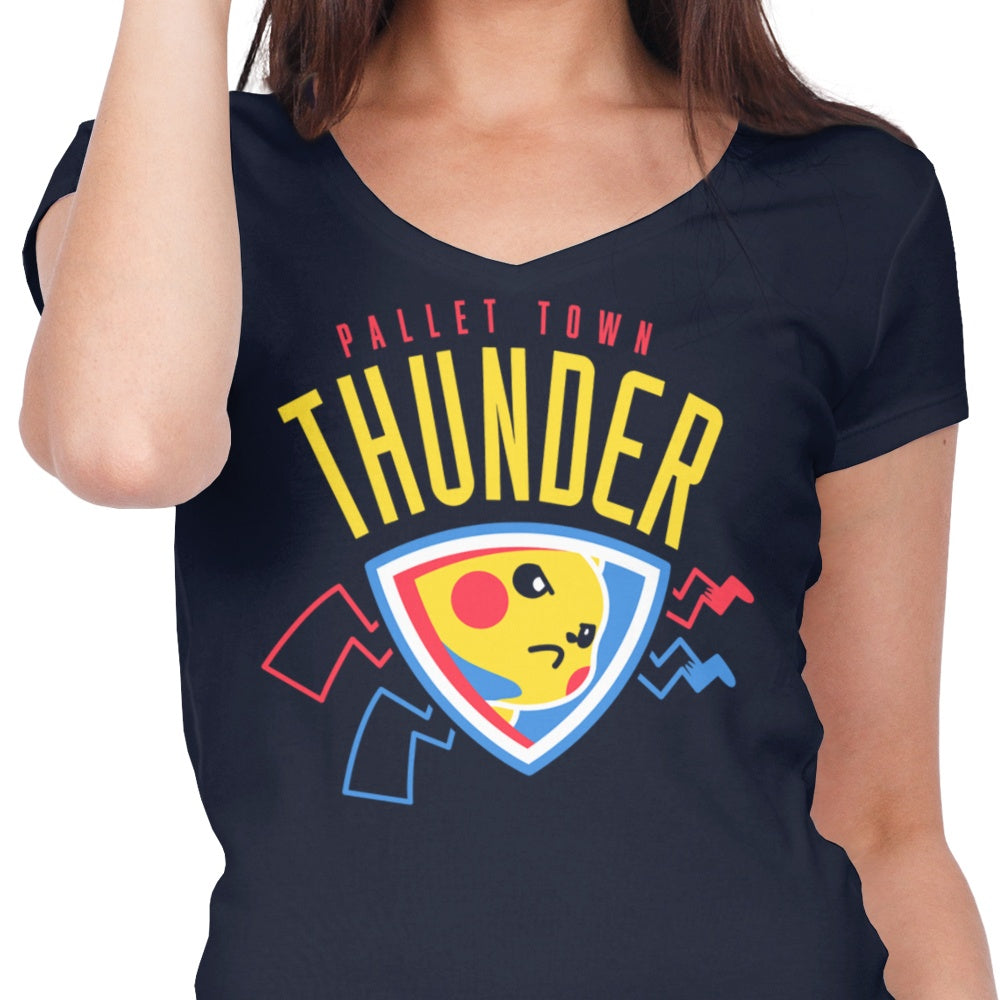 Thunderous Pallet Town - Women's Stylish V-Neck Top