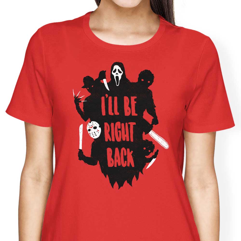 DinoMike's 'I'll Be Right Back' Stylish Women's T-Shirts Collection