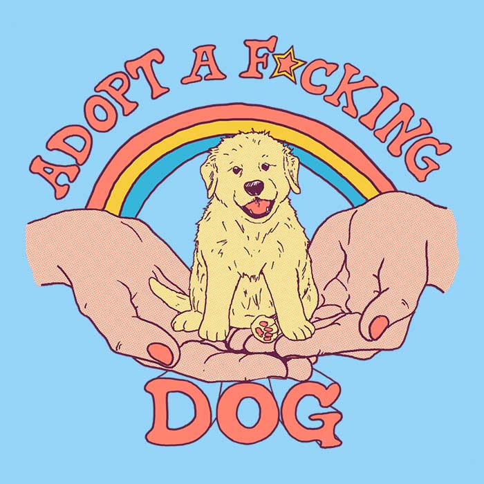 Stylish Hillary White's Adopt a Dog Women's T - Shirts in Various Sizes