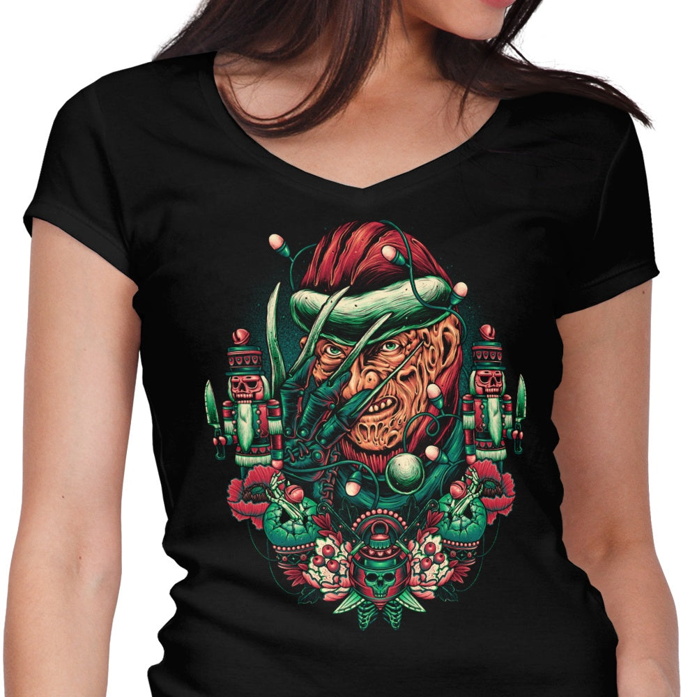 Women's V-Neck T-Shirt for Holidays at Elm Street