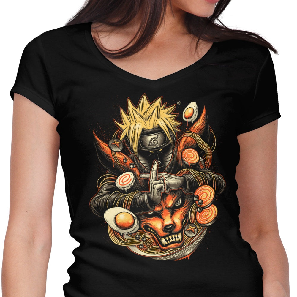 The Allure of Ramen - Women's Stylish V-Neck Top