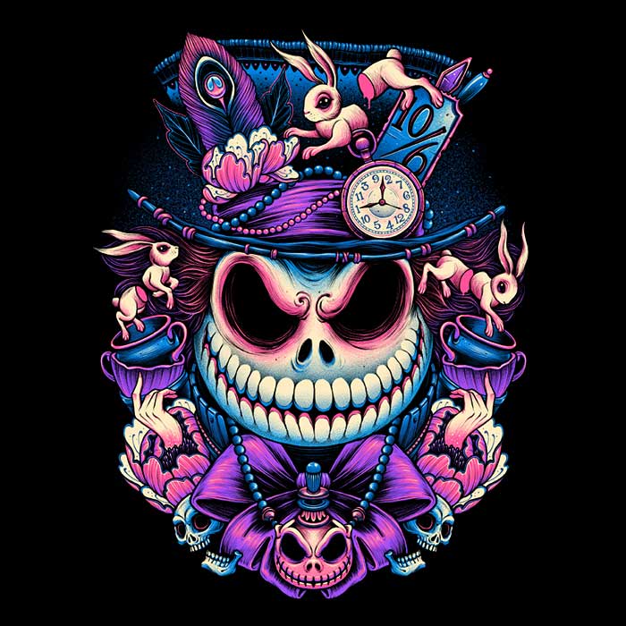 The Mad Skellington Women's Fashion Apparel - T-Shirts and Premium T-Shirts