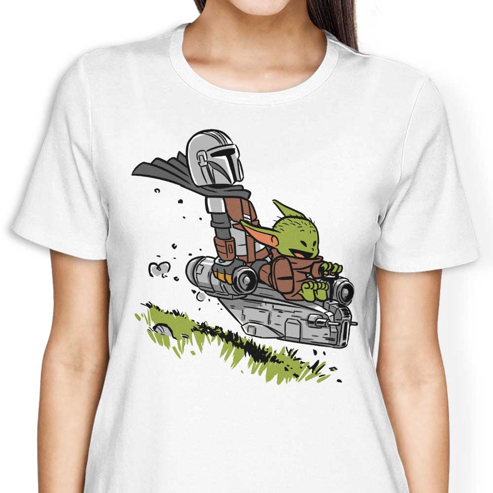 AlbertoCubatas 'Mando and Child' Women's Stylish Cotton Apparel