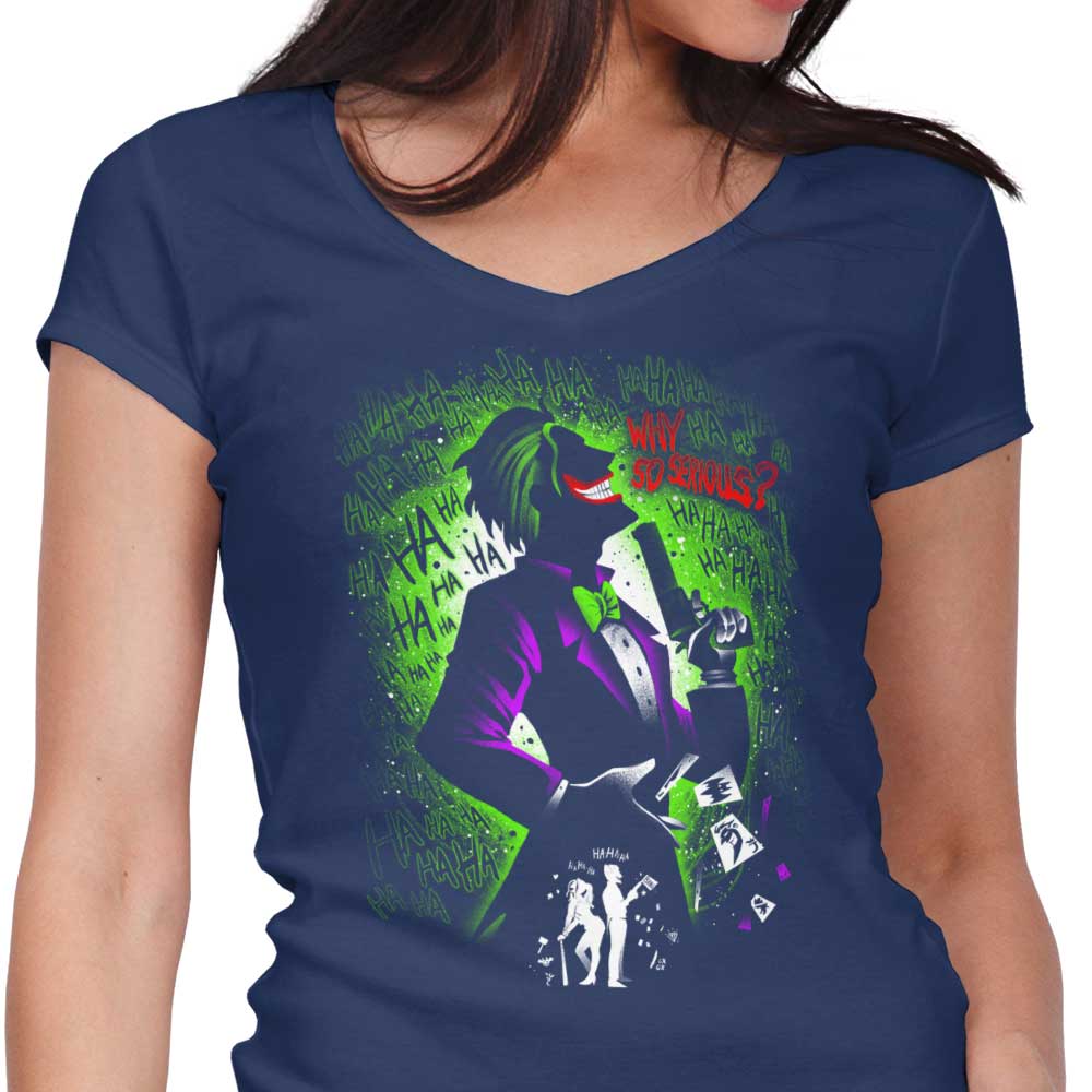 Alemaglia's Stylish Women's V-Neck - The Prince of Crime Design
