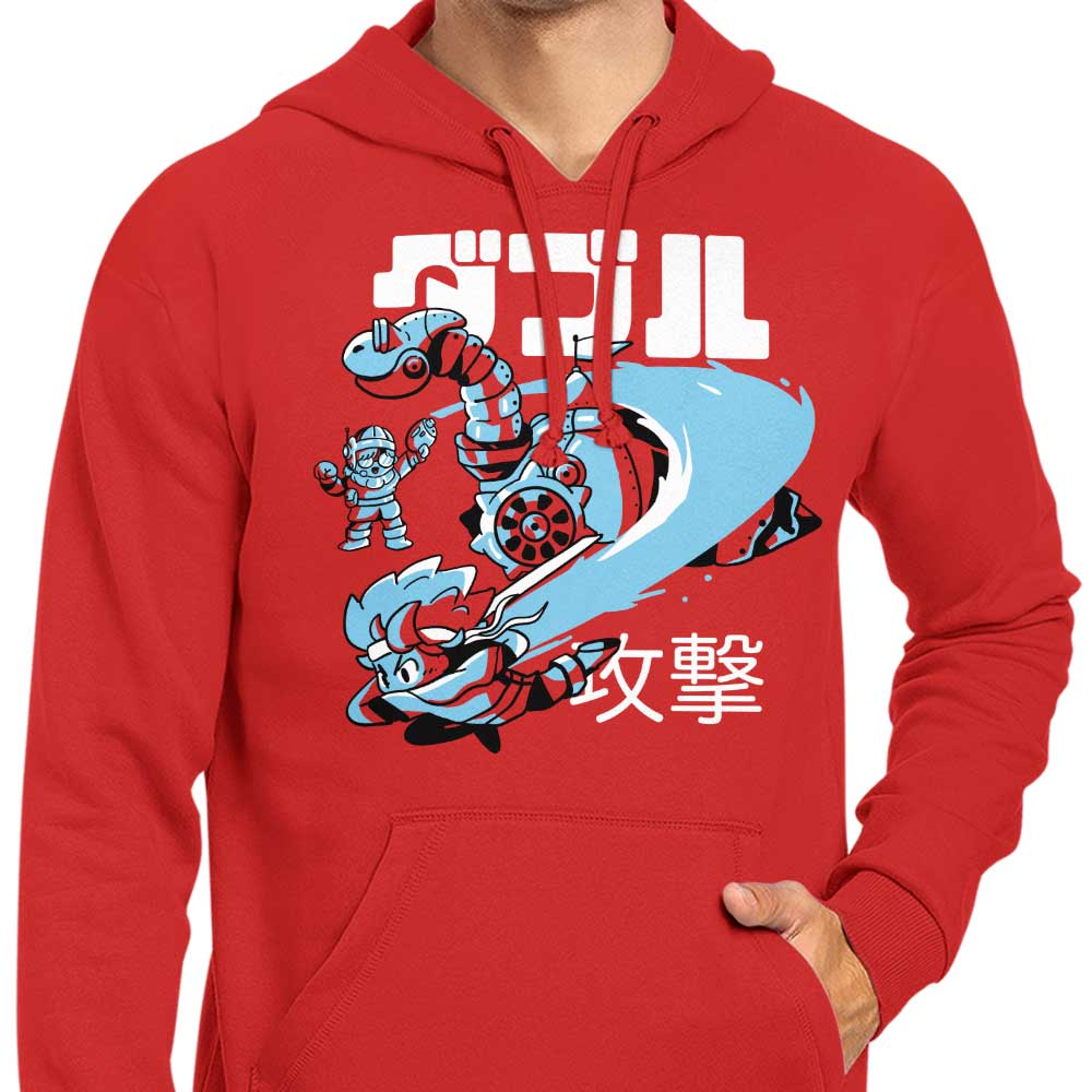 Dynamic Fire Whirl Patterned Hoodie from Sketchdemao