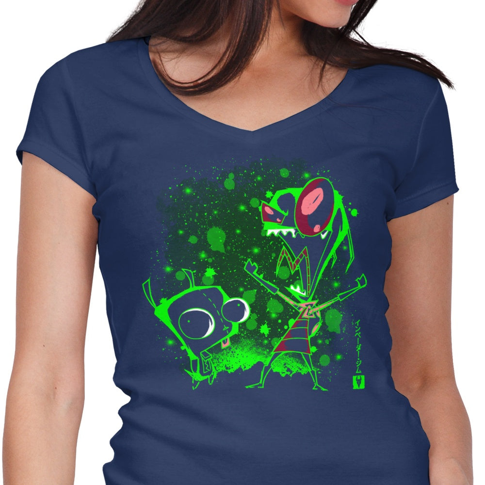 Women's Fashionable V-Neck T-Shirt - The Invaders Collection