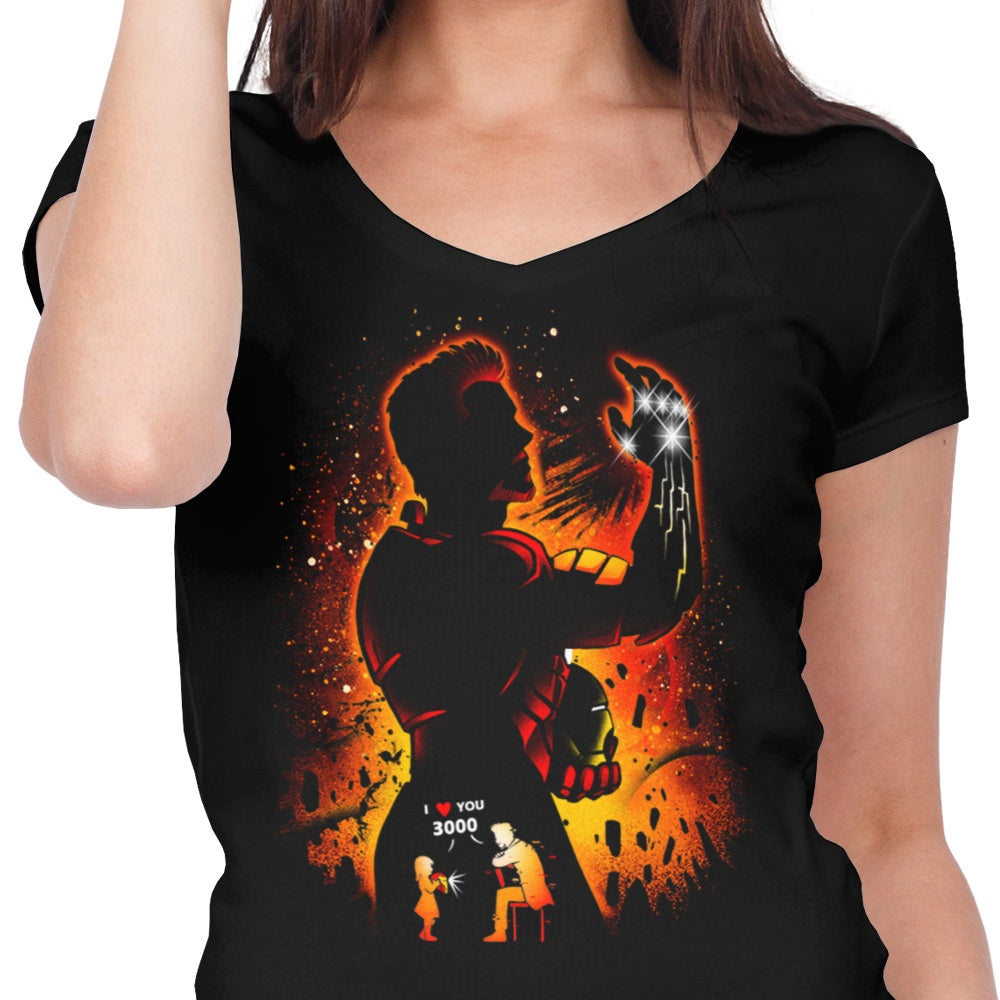 Women's V-Neck T-Shirt - The Iron Man Style