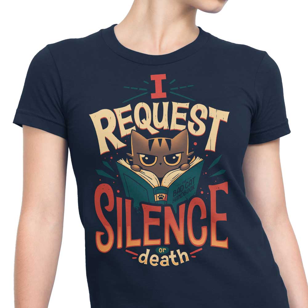 Women's 'I Request Silence' Apparel Collection - T-Shirts and Premium T-Shirts