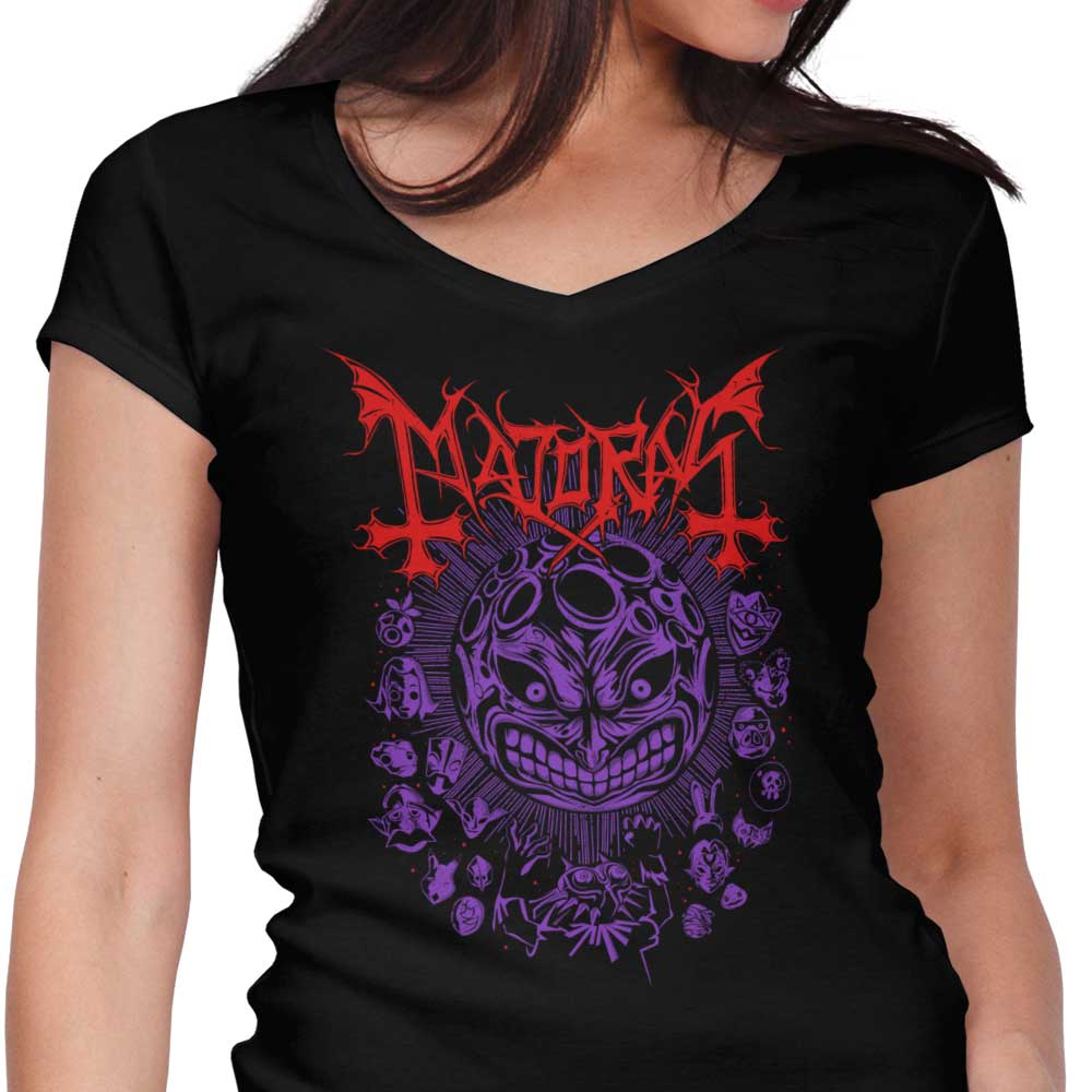 Women's Stylish V-Neck - Call of the Moon Design