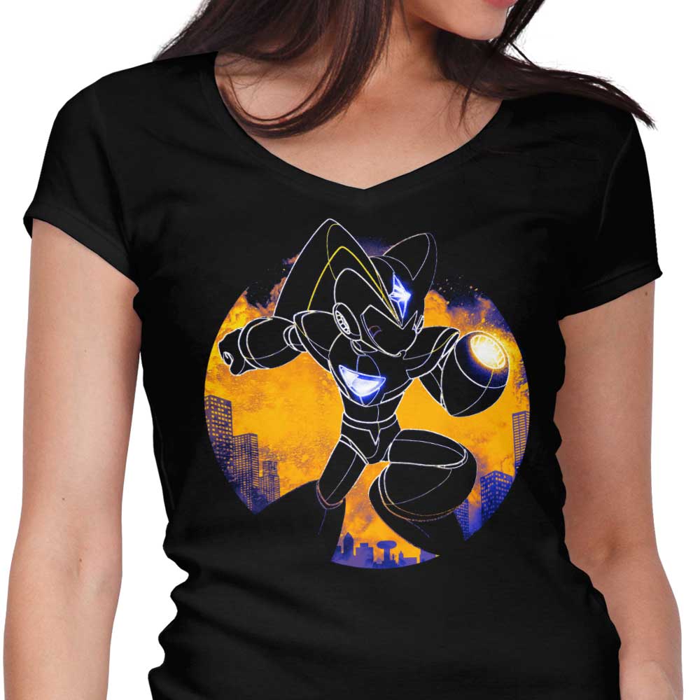 Stylish Women's V-Neck Bass Orb T-Shirt