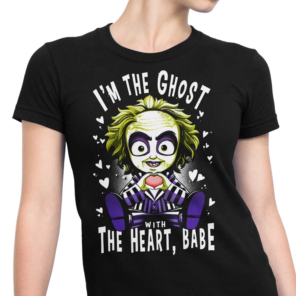 Alemaglia's Hearty Ghost Women's T-Shirts in Various Sizes