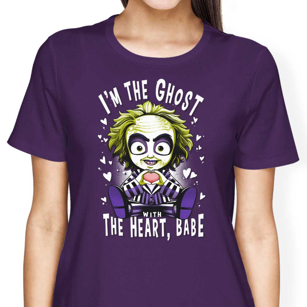 Alemaglia's Hearty Ghost Women's T-Shirts in Various Sizes