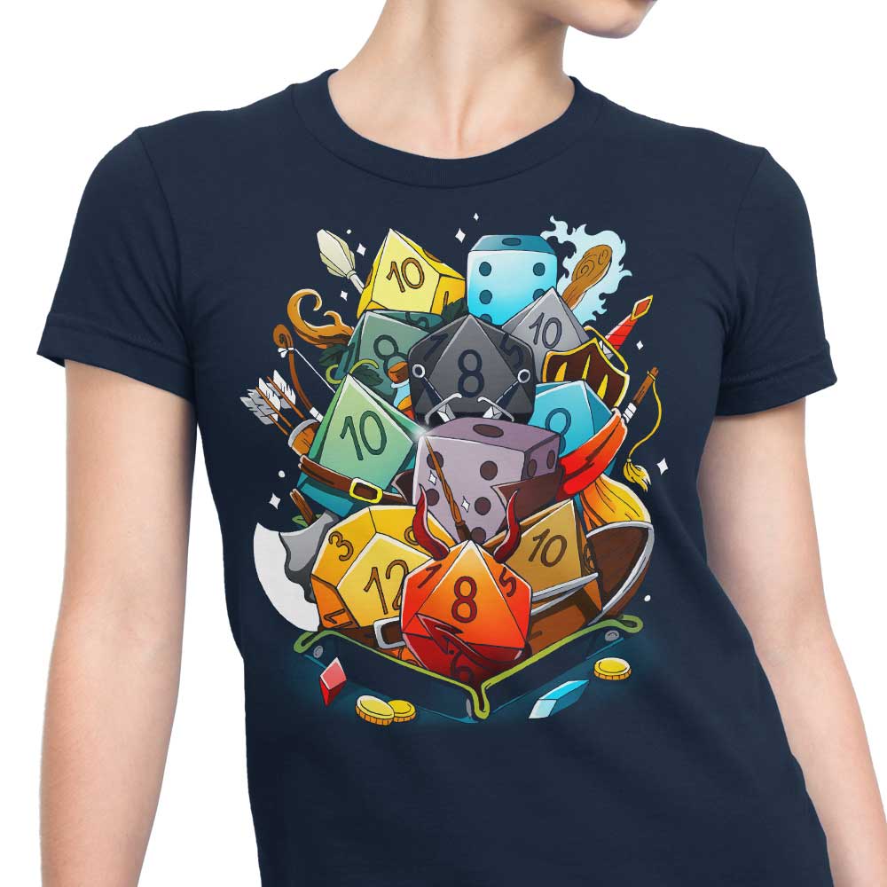 Vallina84 Women's Dice Holder T-Shirts in Various Sizes