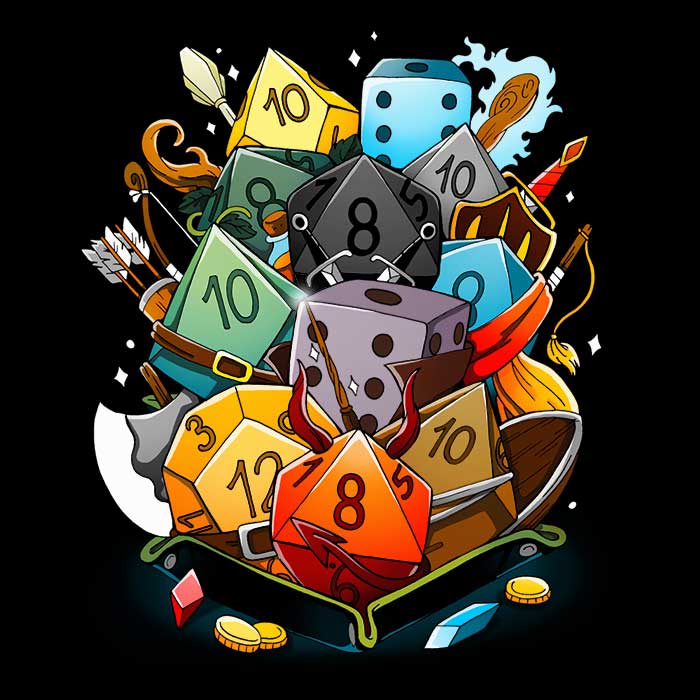 Vallina84 Women's Dice Holder T-Shirts in Various Sizes