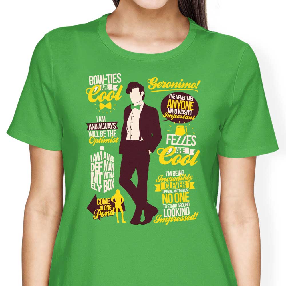 Women's Eleventh Doctor Quotes Apparel - T-Shirts and Premium T-Shirts