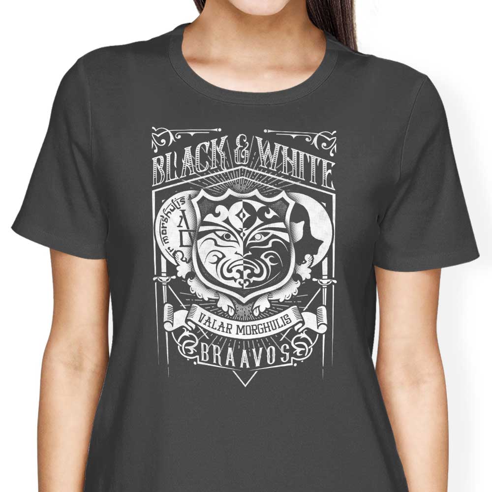 Vintage Black and White Women's Fashionable Apparel
