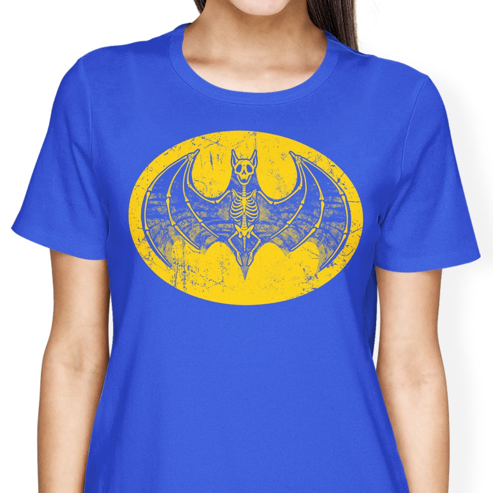 Alemaglia Women's Skeleton Bat Signal T-Shirts in Various Sizes