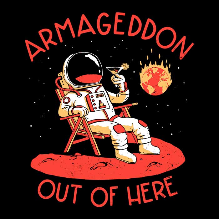 DinoMike's Armageddon Out of Here Women's Fashionable T - Shirts