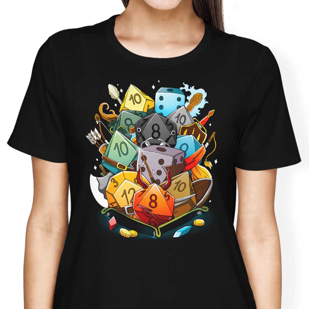 Vallina84 Women's Dice Holder T-Shirts in Various Sizes