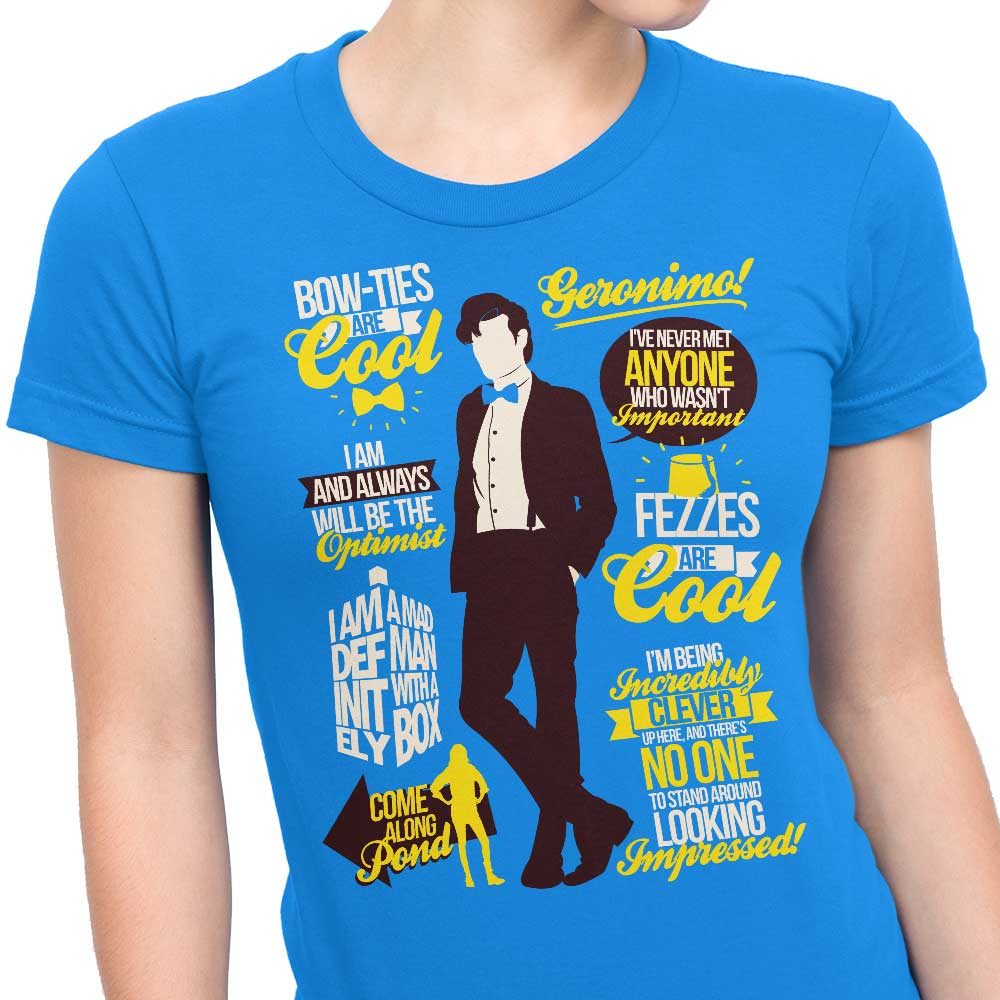 Women's Eleventh Doctor Quotes Apparel - T-Shirts and Premium T-Shirts