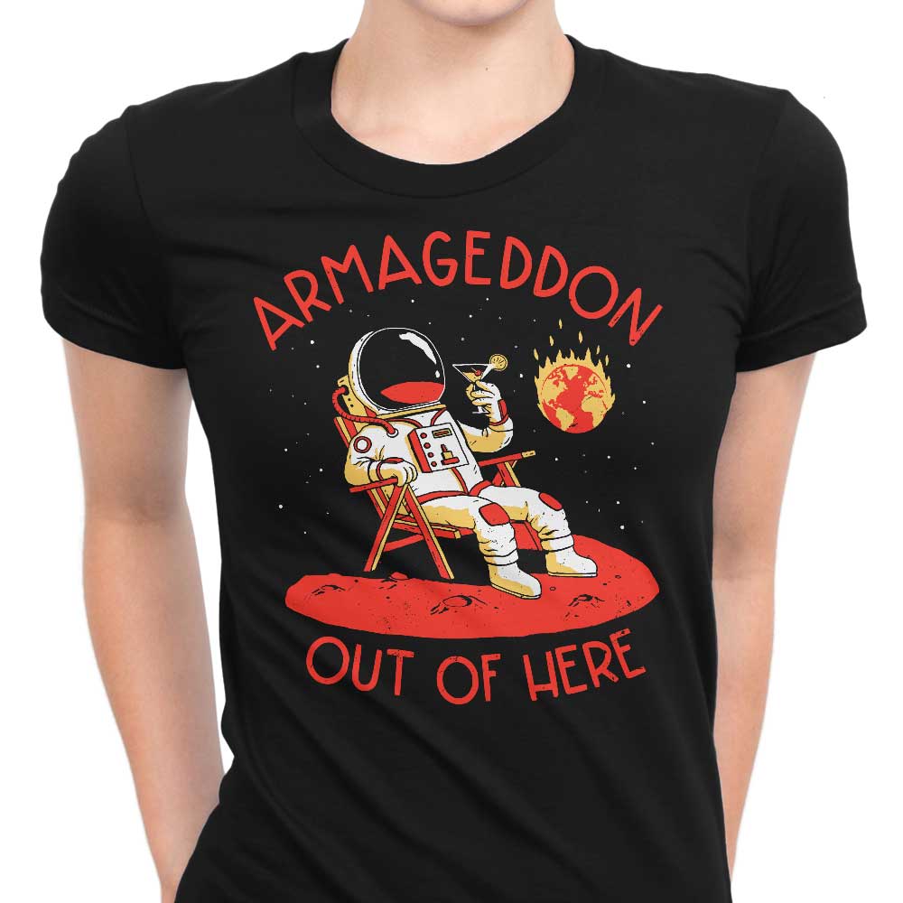 DinoMike's Armageddon Out of Here Women's Fashionable T - Shirts