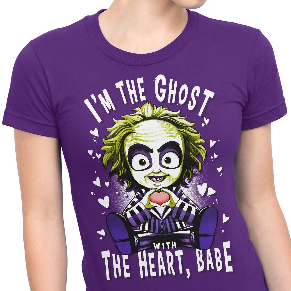 Alemaglia's Hearty Ghost Women's T-Shirts in Various Sizes