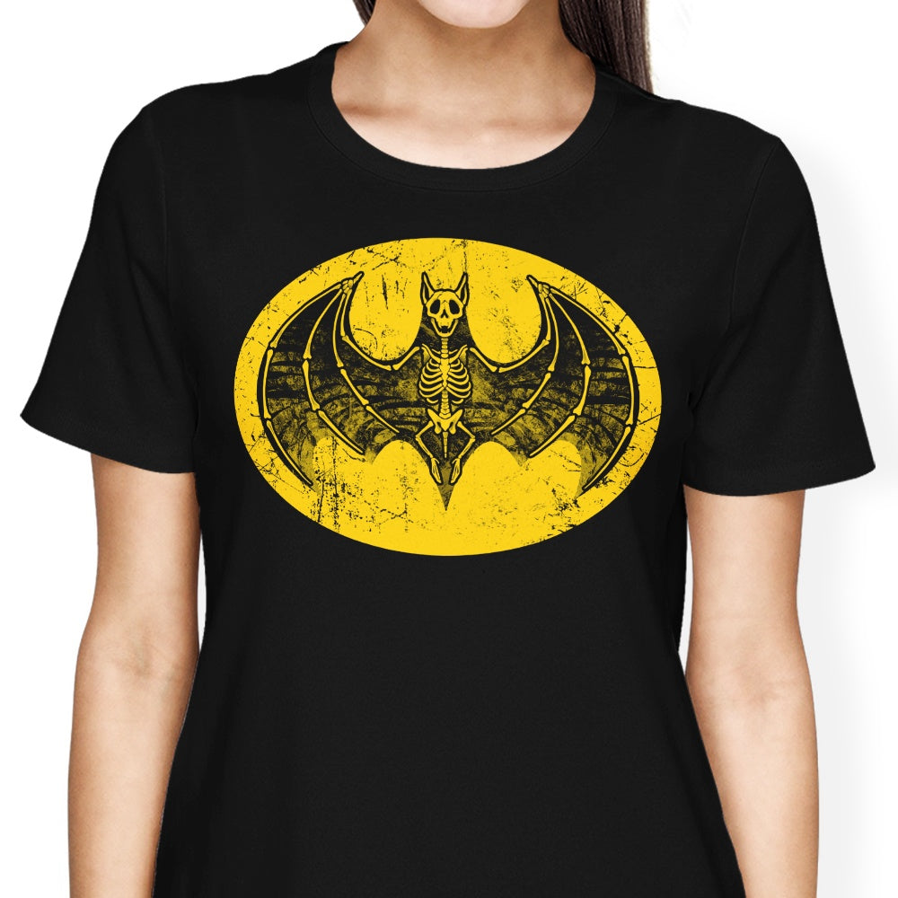 Alemaglia Women's Skeleton Bat Signal T-Shirts in Various Sizes