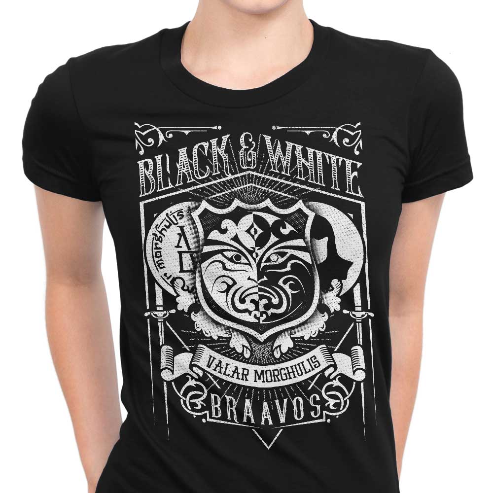 Vintage Black and White Women's Fashionable Apparel