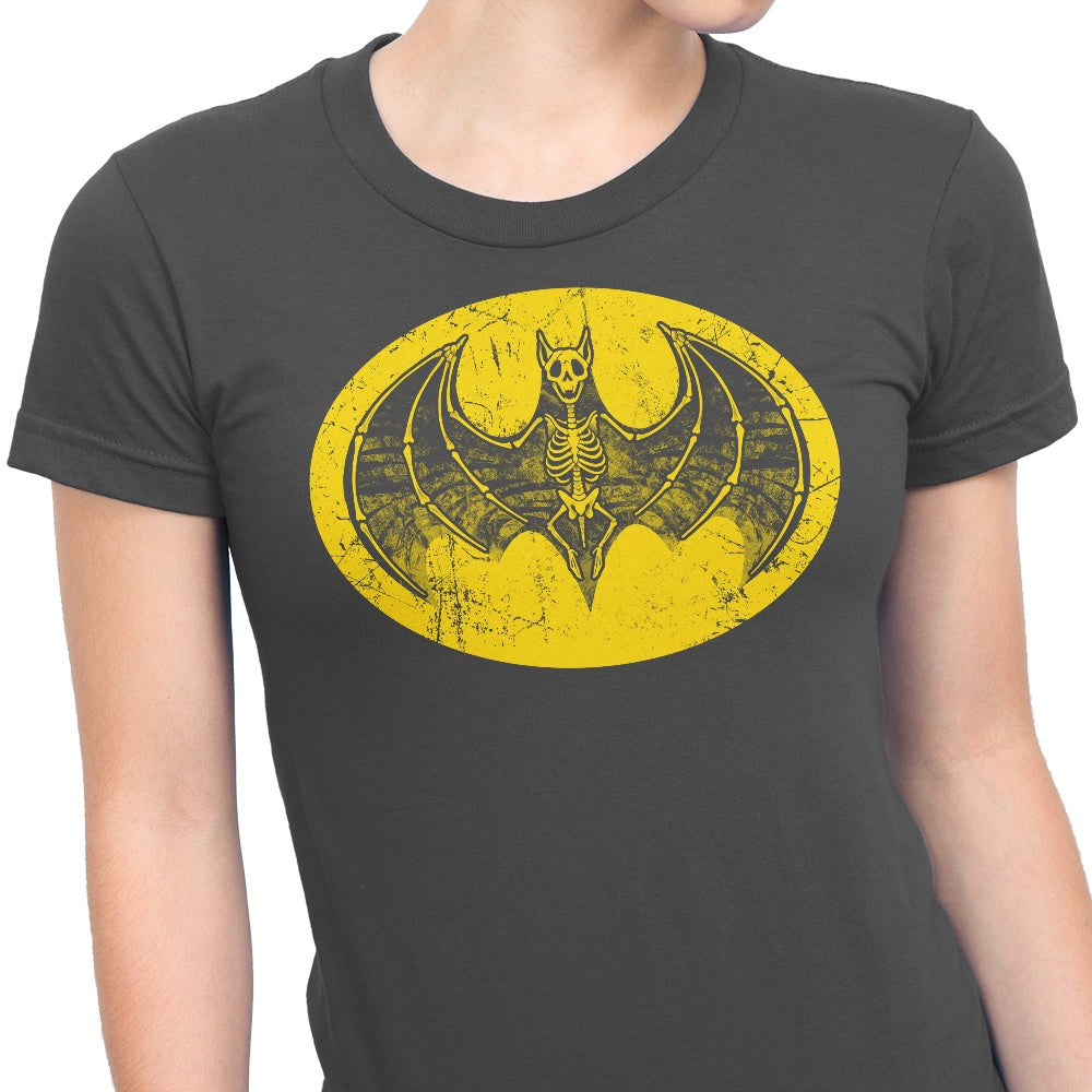 Alemaglia Women's Skeleton Bat Signal T-Shirts in Various Sizes