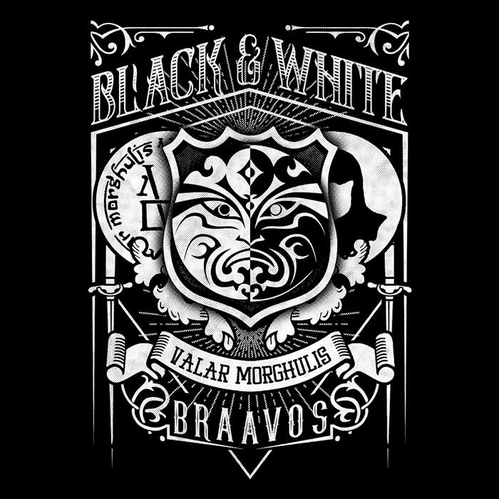 Vintage Black and White Women's Fashionable Apparel