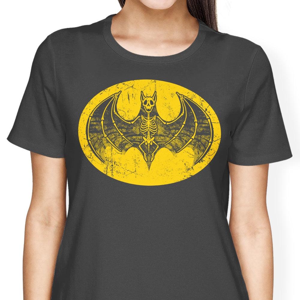 Alemaglia Women's Skeleton Bat Signal T-Shirts in Various Sizes