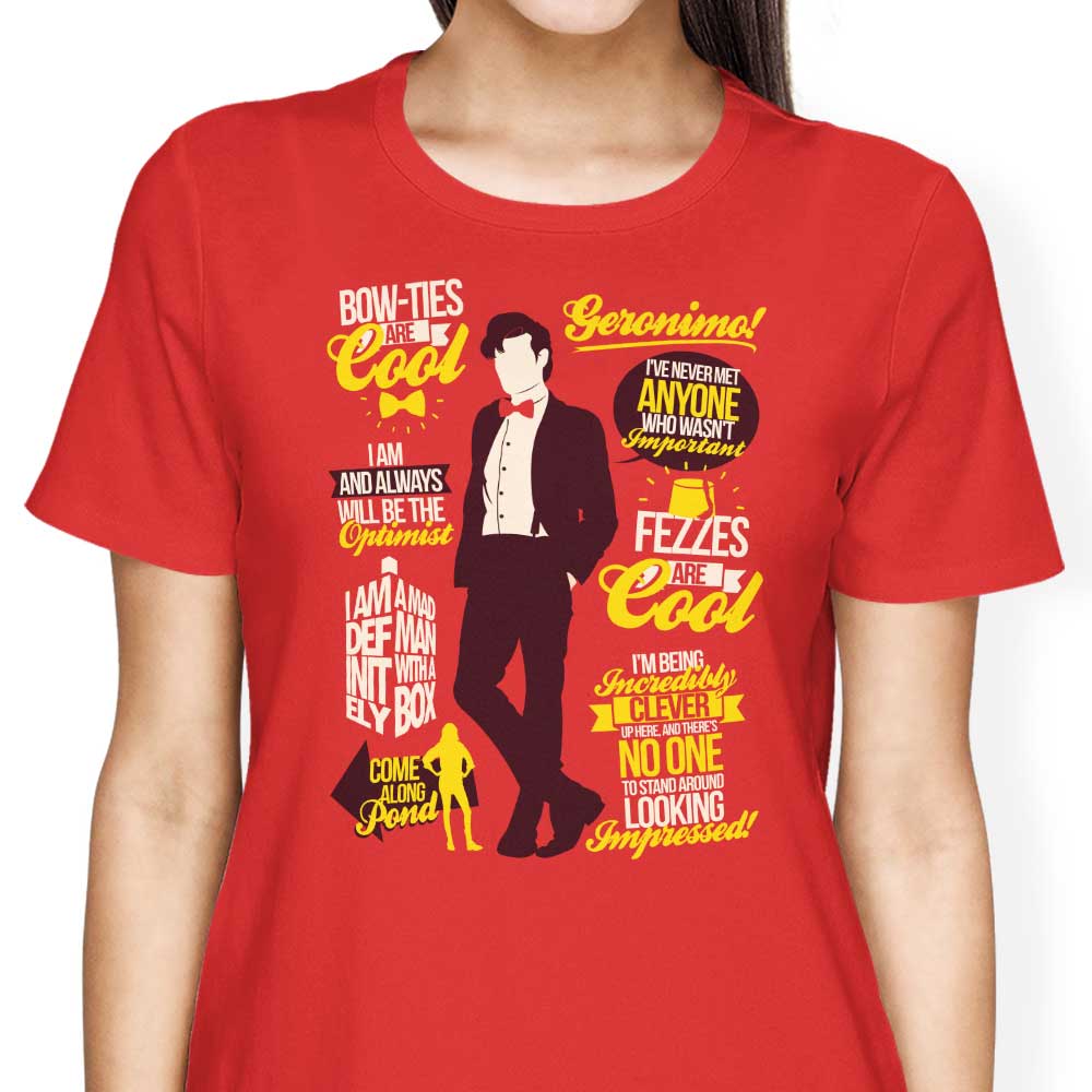 Women's Eleventh Doctor Quotes Apparel - T-Shirts and Premium T-Shirts