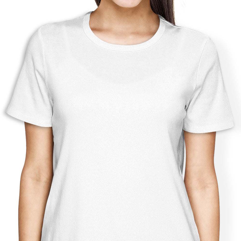 White Blank Women's Casual T-Shirt for Daily Wear