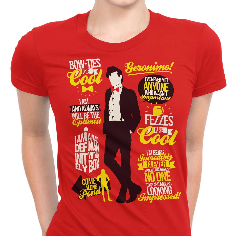 Women's Eleventh Doctor Quotes Apparel - T-Shirts and Premium T-Shirts